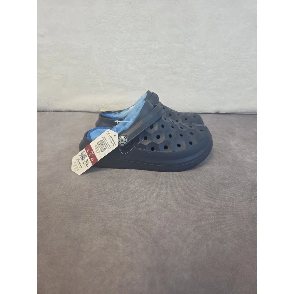 Joybees Fur Lined  Clogs Childs Size 2 Navy NWT